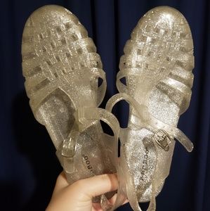 Silver Jelly Shoes